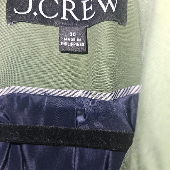 J. Crew New Icon Trench in Utility Green - Size 00 - Picture 4 of 7